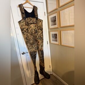 Men’s gander mountain camo waders size 14 xxl waterproof adjustable hunting